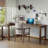 Light walnut L-Shaped Solid Wood desk-108959860-108959864