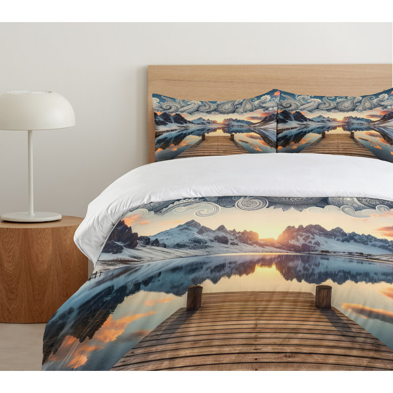 Lake Duvet Cover, California King Duvet Cover + 2 Standard Shams