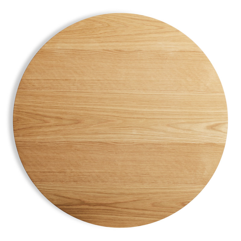 Easy Round Dining Table, 29" H x 30" W x 30" L, White Oak, Matte White