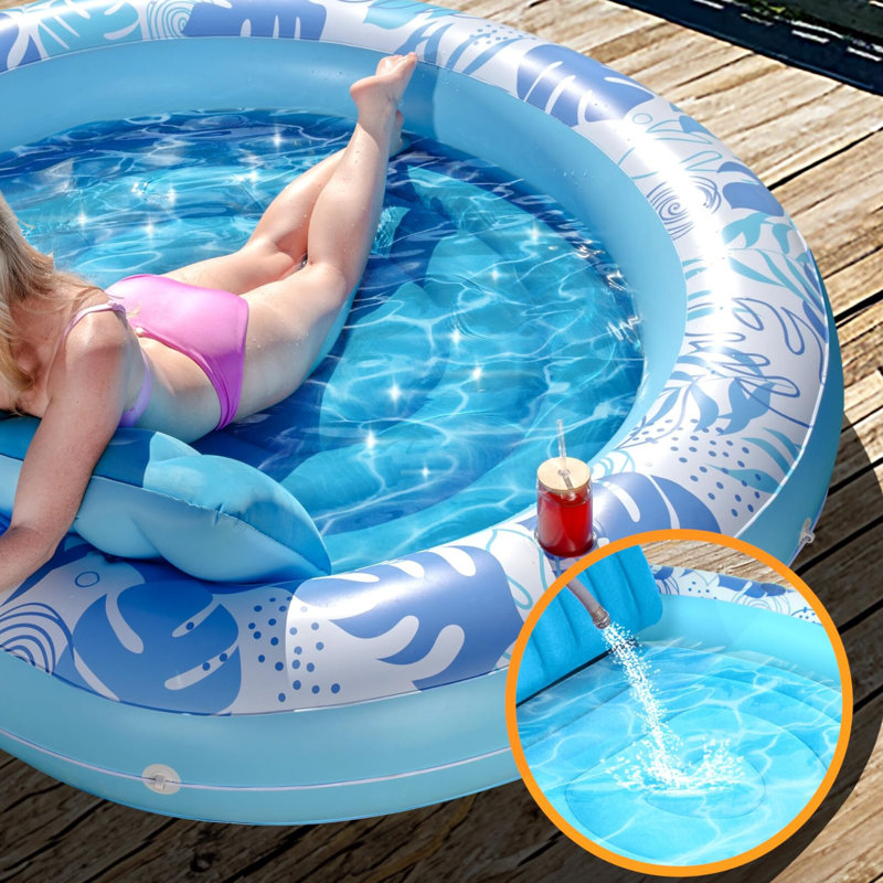 Polypropylene Round Inflatable Pool 3'' H x 72'' W x 72'' L