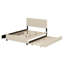 Lit plateforme tapissier avec 2 tiroirs et lit gigogne-941952080