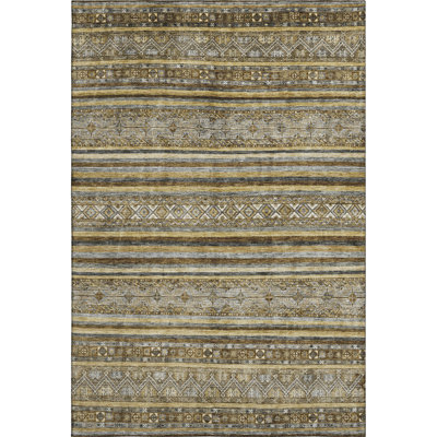 Premium Machine Washable Baford AMF1653 Stripes Rug