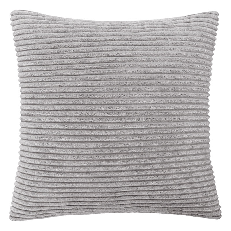 Aspire Homeware Striped Square Velvet Cushion Cover, Silver, Pack of 12