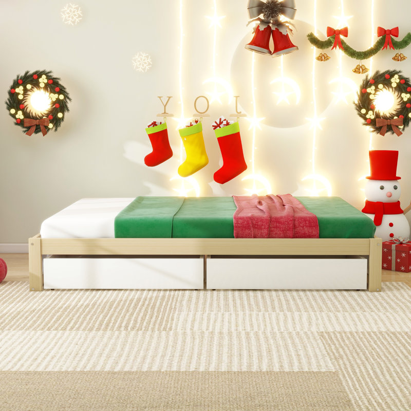 Children's bed, Brown/White/Pink
