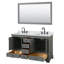 Ensemble de meuble-lavabo double 60 "avec miroir Deborah-23113261-80209532