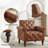 Button-Tufted Upholstered  Accent Chair  With Rolled Arm  For Living Room, Bedroom
