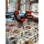 Shibori Hand Knotted Wool Geometric Area Rug in Gray/Red/Green-370968469