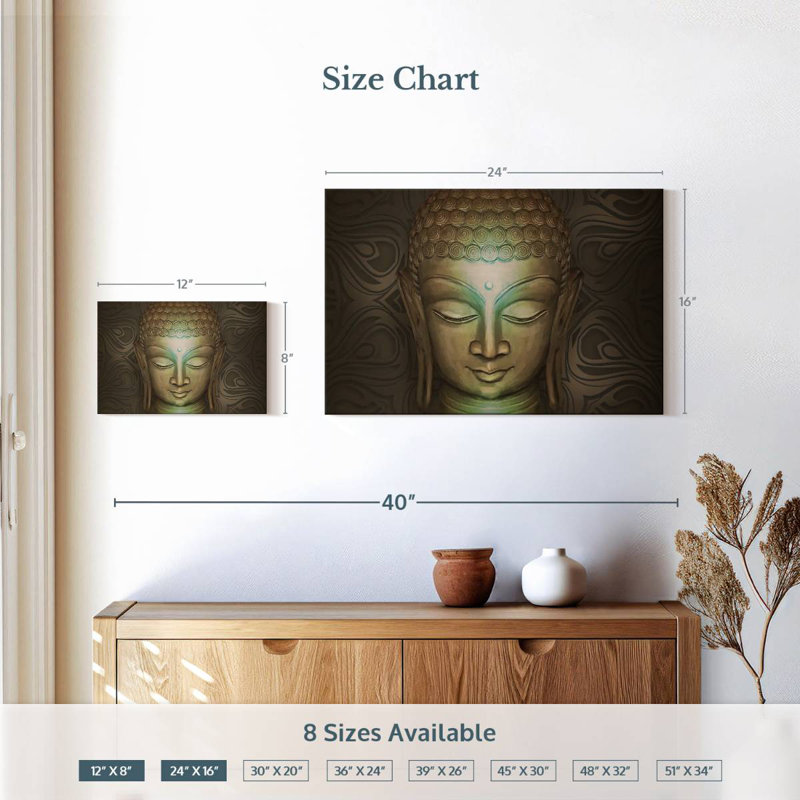 Leisha Beige Buddha, 16" H x 24" W