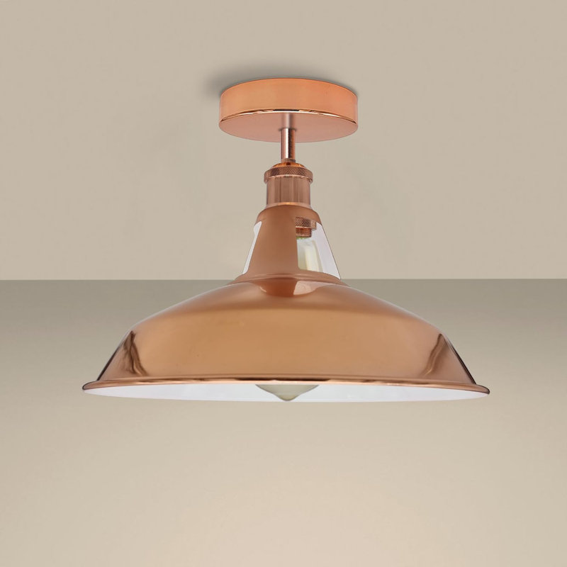 Semi Flush Mount, Rose Gold