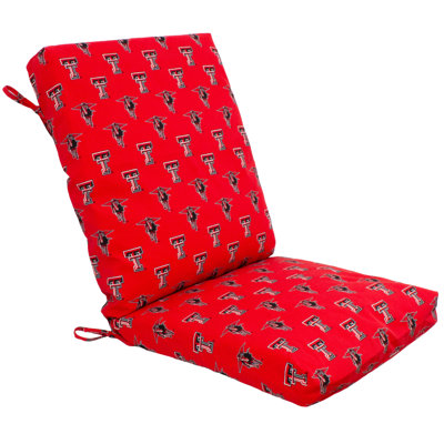 Coussin de siège/dossier d’intérieur/extérieur à tigres, Red Raiders de Texas Tech