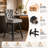 Counter Height Swivel Stools with Back, Upholstered Kitchen Island Chairs, Solid Wood Frame with Nailhead Trim, Set of 4-89112578-89112579