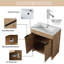 Ensemble de meuble-lavabo simple 30 po avec 2 portes Diandrea et lavabo en céramique-523709173