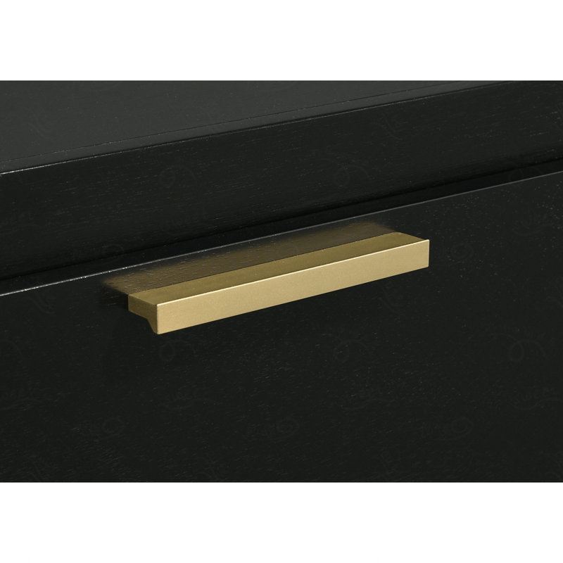 Commode 6 tiroirs, Noir
