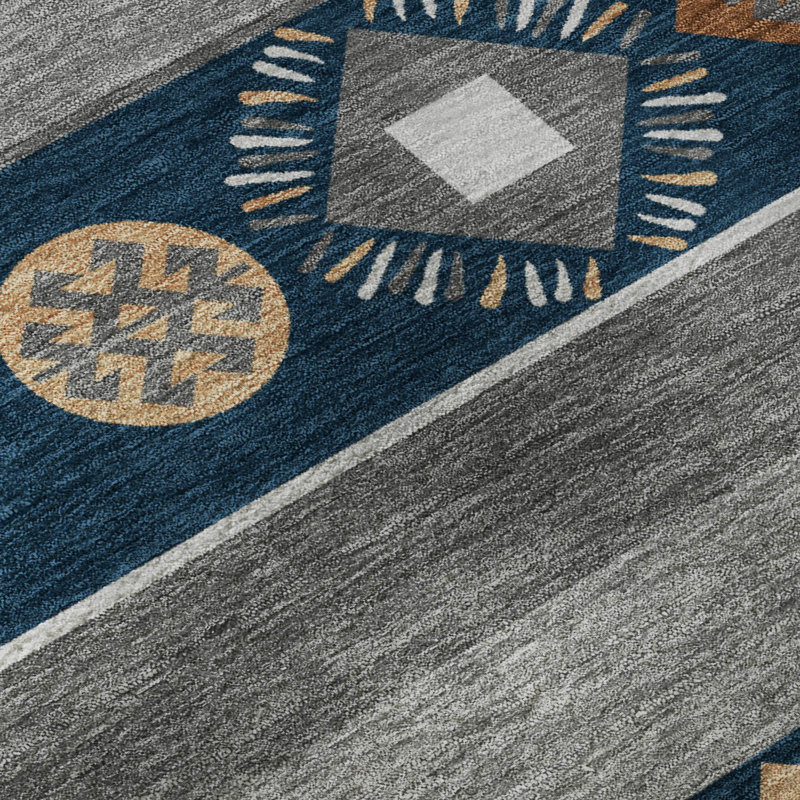 Tapis de qualité supérieure Mayfield AMF2499 Global, Marine, 9 pi x 12 pi