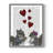 Squirrel Love Framed Print - Solid Wood-1243876848-1243876860
