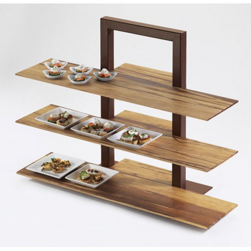 Crushed Bamboo 11 1/2" X 32" Shelf For 3 Tier Frame Riser