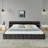 King size Upholstered Bed Frame with Thick Fabric-75409373