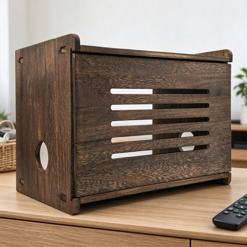 Solid Wood 12.2 " H Media Shelves