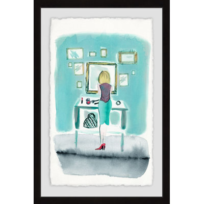 Aqua Wall - Single Picture Frame Painting