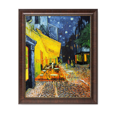 Café Terrace at Night by Vincent Van Gogh, Framed Art Print for Wall Décor