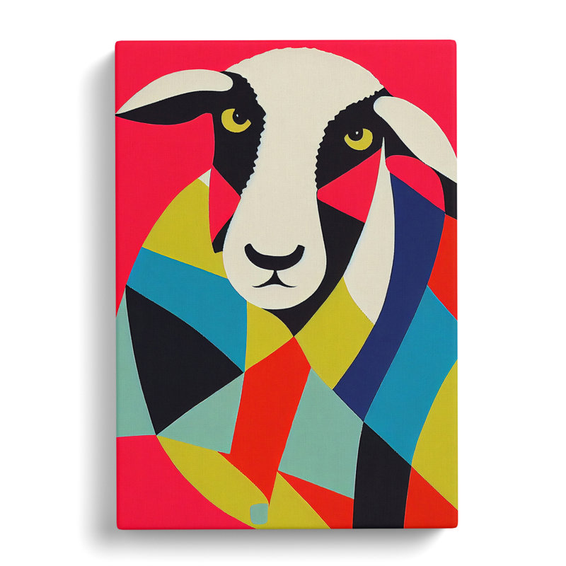 Sheep Pop - Wrapped Canvas, 50cm H x 35cm W x 3cm D