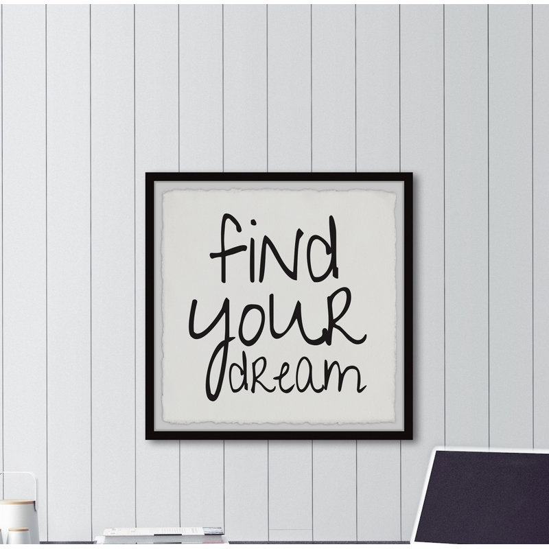 Find Your Dream V 1 Piece Single Picture Frame Wall Art, 81cm H x 81cm W x 3.81cm D