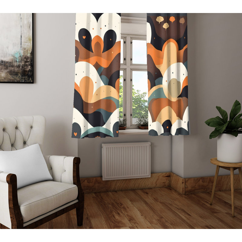 Paire de rideaux semi-transparents en polyester Besarta, L 20 po x L 82 po