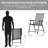 Outsunny Set Of 2 Patio Folding Chairs, Stackable Outdoor Sling Patio Dining Chairs With Armrests For Lawn, Camping, Dining, Beach, Metal Frame, No Assembly, Gray