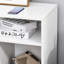 Armoire mobile Office en blanc - support d'imprimante avec roulettes, 2 casiers verrouillables, un tiroir et 3 tablettes pour organiser les dossiers