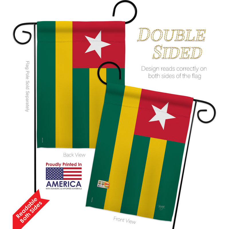 Double Sided 18.5'' H x 13'' W Polyester Flag Set