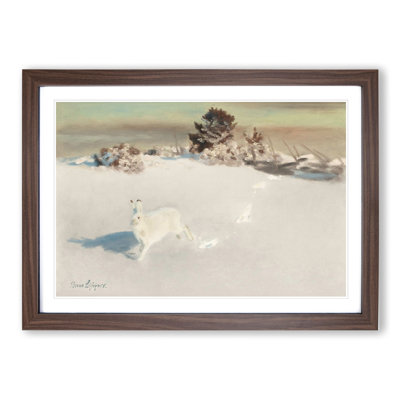 White Hare Vol.5 by Bruno Liljefors - Picture Frame Painting