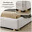 Boucle Upholstered Bed Frame With Tall Curved Headboard, Modern Minimalist Style-1167860284-1169058528