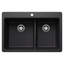 Liven SILGRANIT 33" L x 22" W Double Basin Drop-In/Undermount Kitchen Sink-98682035