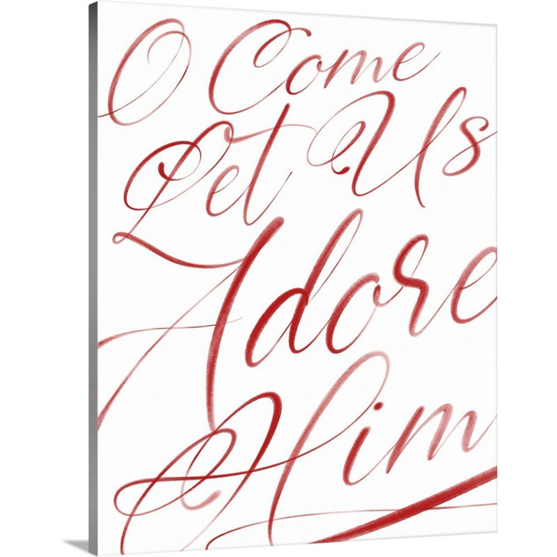 "O’come", reproduction d’art textuel sur toile, Toile tendue, H 45 po x l 36 po x P 1,25 po