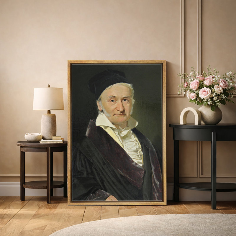 Distingué Elder Gentleman Portrait, H 36 po x l 24 po x P 1,5 po, Cadre flottant naturel