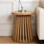 Table d'appoint d'extérieur en bois d'acacia-1091958236