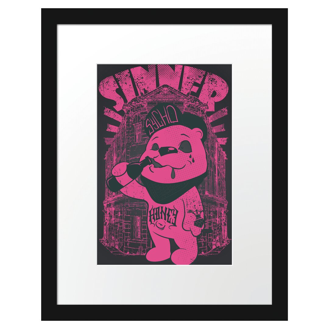 Gerahmtes Poster Sinner Black