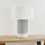 Washingtonville Table Lamp in Aged Brass and Ceramic Blue Shore