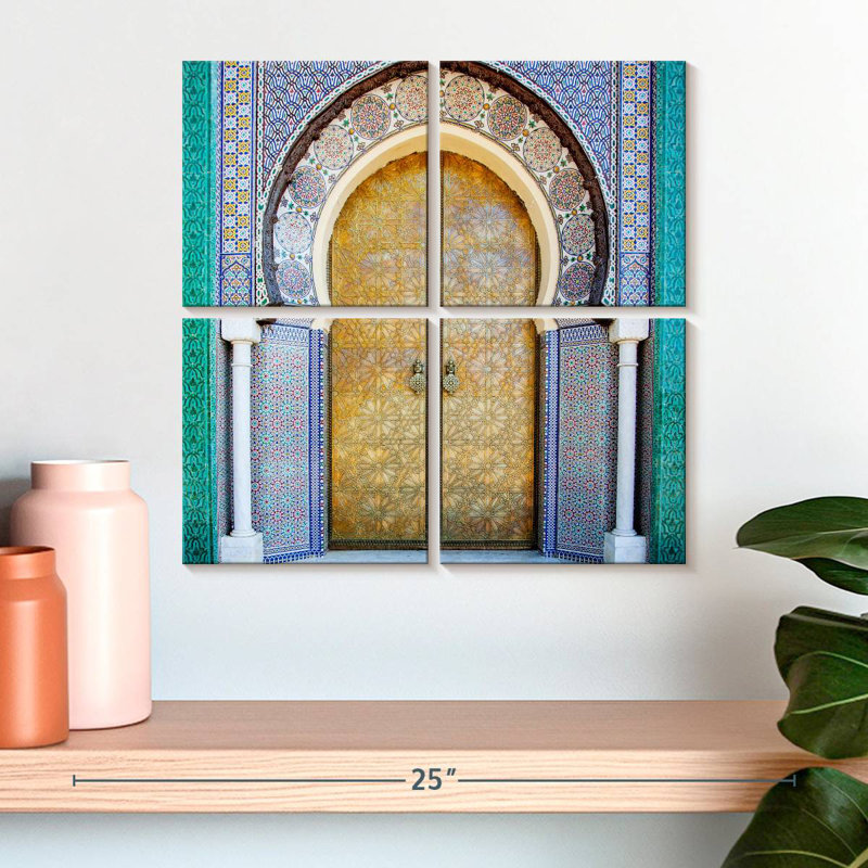 Opulente porte ornée, H 18 po x l 18 po