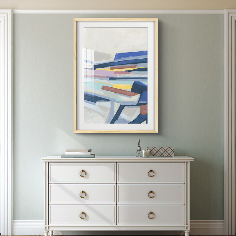 Blue Tectonic Movement I -Framed Print