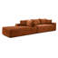 Canapé modulaire en L avec chaise longue en velours côtelé de 105 po Linvella-130701246-130701249