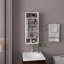 Pharmacie, 1 porte, 5 tablettes, 1 miroir, blanc
