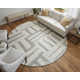 Jalaycia Geometric Hand Loomed Wool Area Rug in Gray