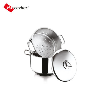 Hascevher Stainless Steel Steamer Pot