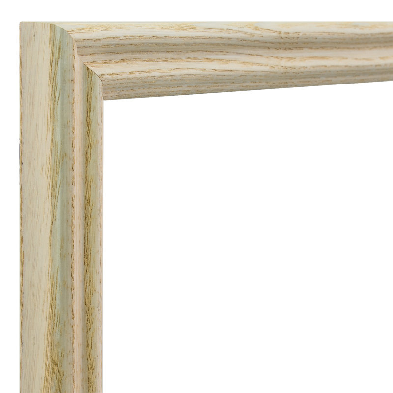 Cadre photo simple en bois biseauté, L 13 po x H 19 po, Blanc délavé