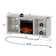 Akiro Fireplace TV Stand with LED Lights and Power Outlets for TVs up to 65"