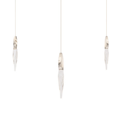 Kindjal 3 Light Crystal LED Multi-Light Pendant