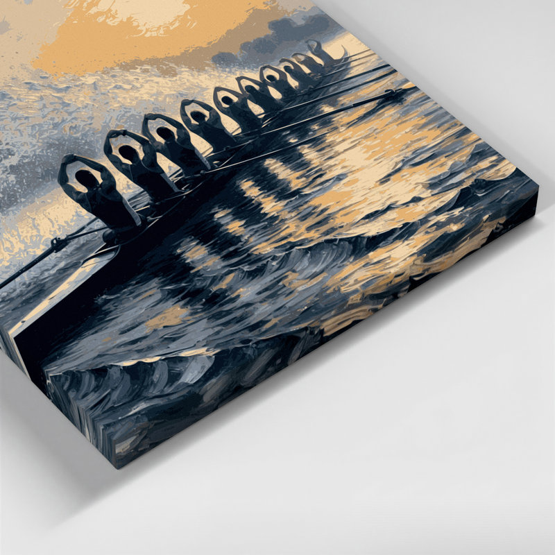 Art mural sur toile sport aviron gris