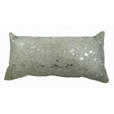Abstract Leather/Suede Throw Pillow