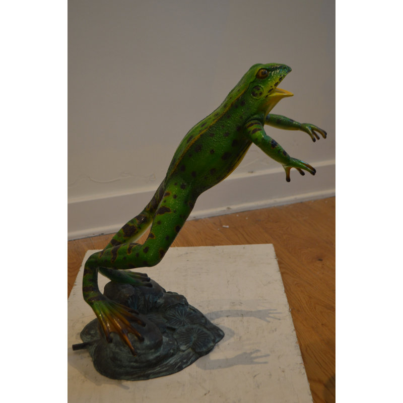 Bronze Jumping Frog Fountain